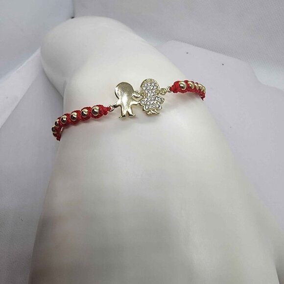 NEW Sterling SIlver 925 Son & Daughter Design with Adjustable Bracelet - Picture 1 of 3